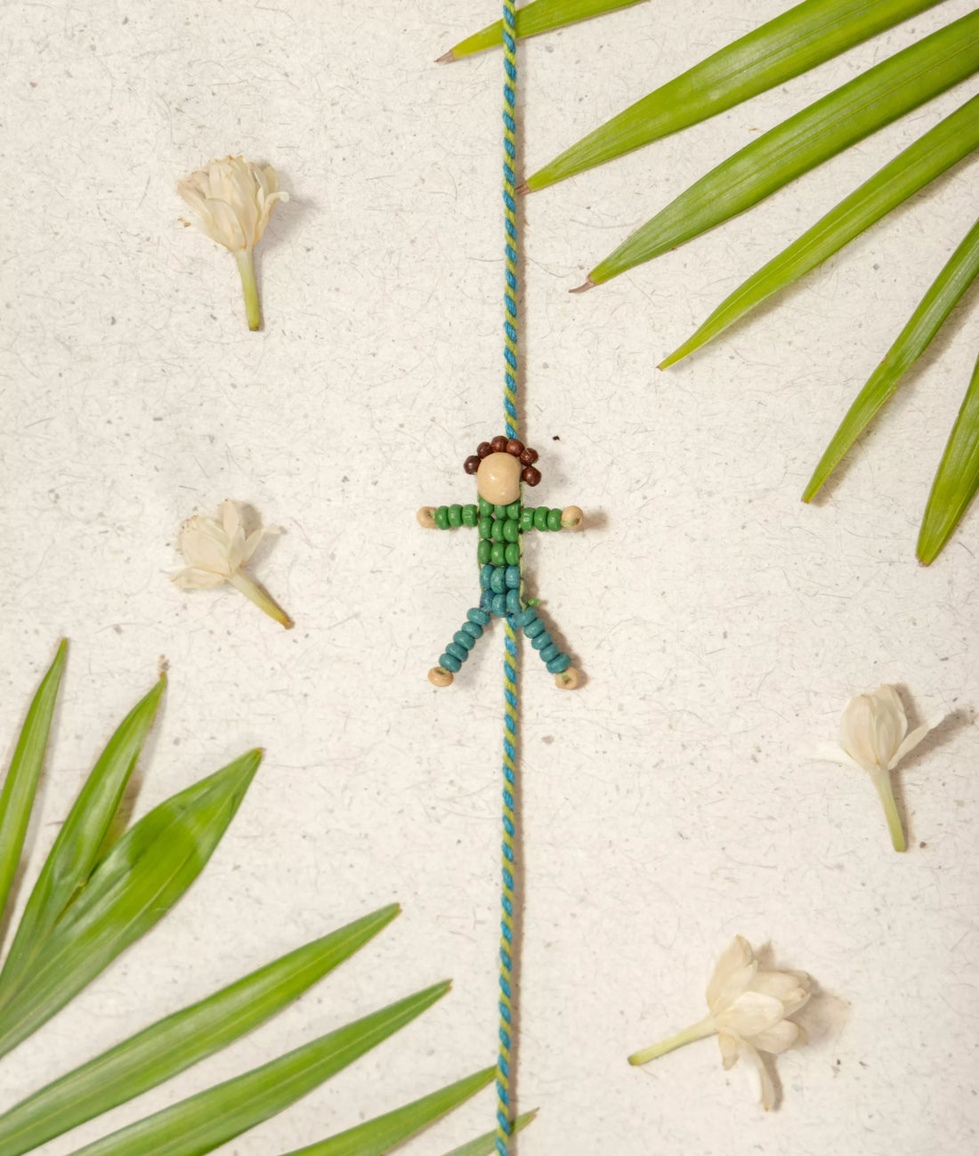 Rakhi | Disco Deewane - Boy Rakhi (Made From Cotton, Jute, Wooden beads & With Pressed Flower Petals) – Handcrafted – Eco Friendly – Nature’s Soul - Single Piece