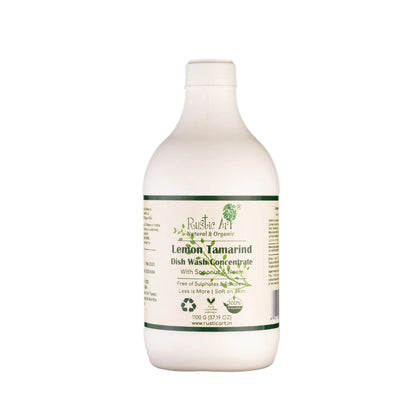Dish Wash | Lemon Tamrind (With Soapnut &amp; Neem) – Organic – Free Of Sulphate &amp; Parabens – Rustic Art – 1100gm