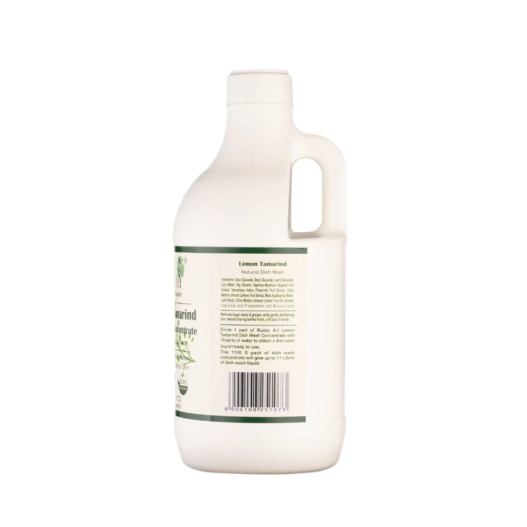 Dish Wash | Lemon Tamrind (With Soapnut &amp; Neem) – Organic – Free Of Sulphate &amp; Parabens – Rustic Art – 1100gm