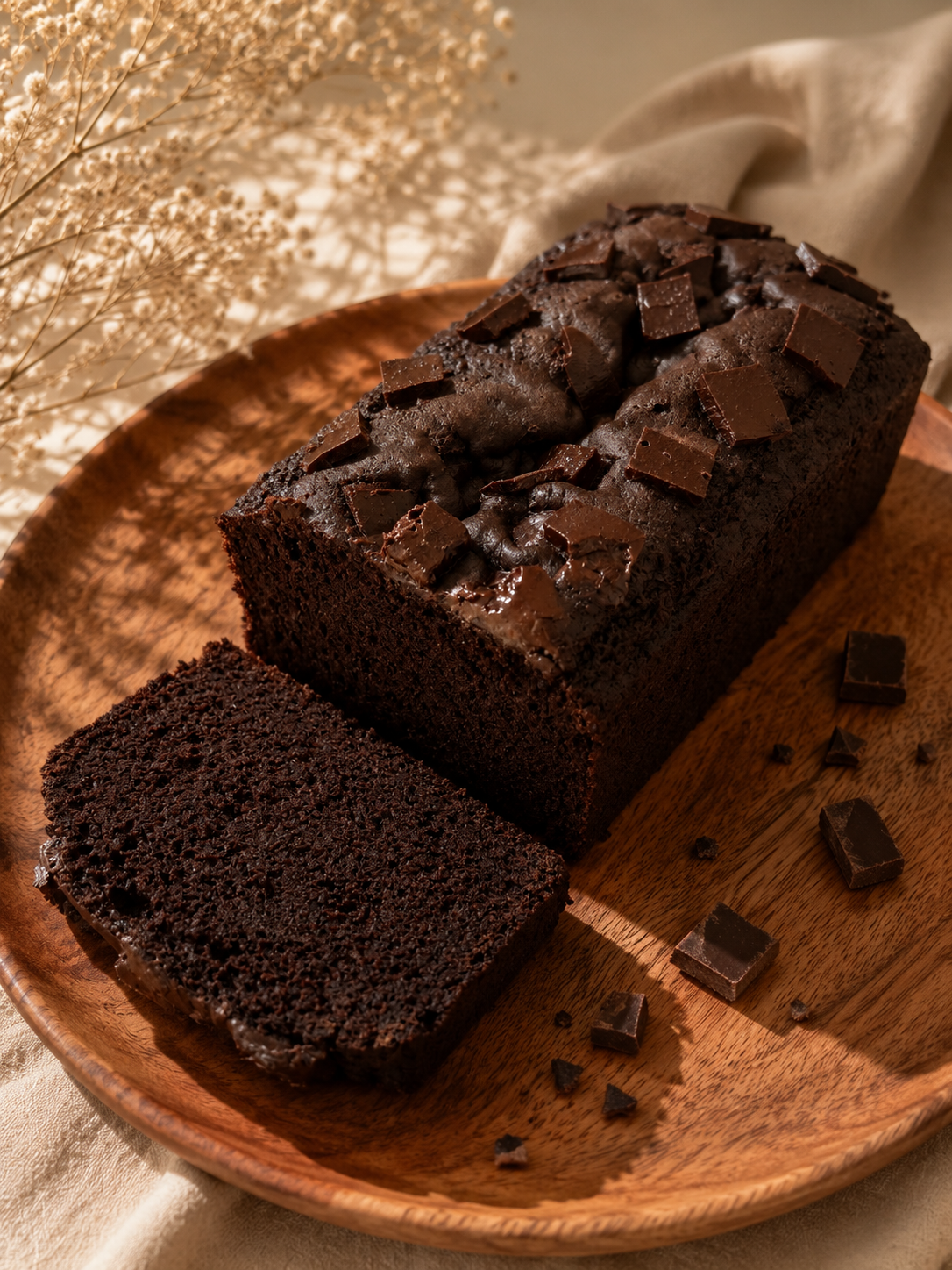 Cake | Double Chocolate Chunk Cake - Sugar Free (Sweetened With Monkfruit Extract) - Vegan &amp; Gluten Free - Nature&
