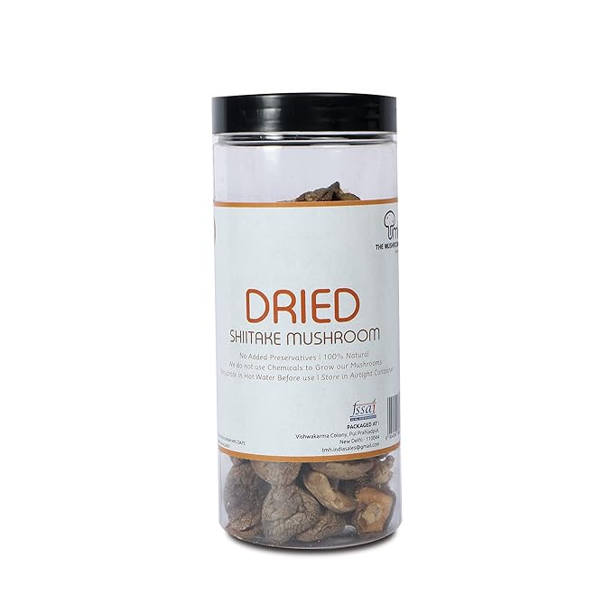 Dried Shiitake Mushrooms | 100% Natural - Chemical Free & No Added Preservatives - The Mushroom Hub - 100gm