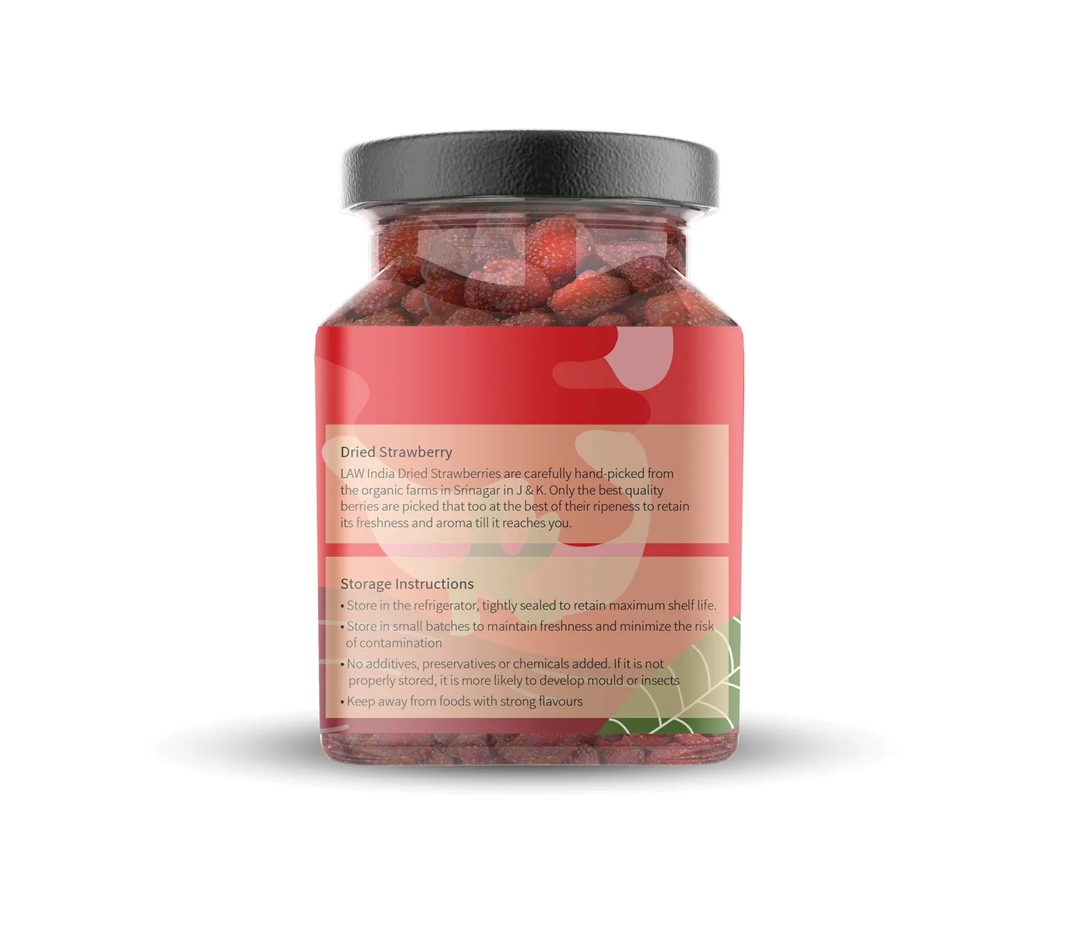 Strawberry | Dried - 100% Natural - Single Origin - Gluten Free, Pesticide Free, No Additives, No Added Preservatives - Looms And Weaves - 200gm