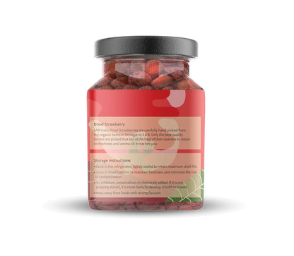 Strawberry | Dried - 100% Natural - Single Origin - Gluten Free, Pesticide Free, No Additives, No Added Preservatives - Looms And Weaves - 200gm