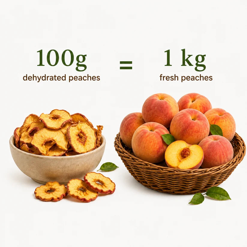 Chips | Dried Peach Chips - Natural - No Oil ,Sulphur, &amp;amp; No Added Sugar , No Preservatives - So Himalayas- 100gm
