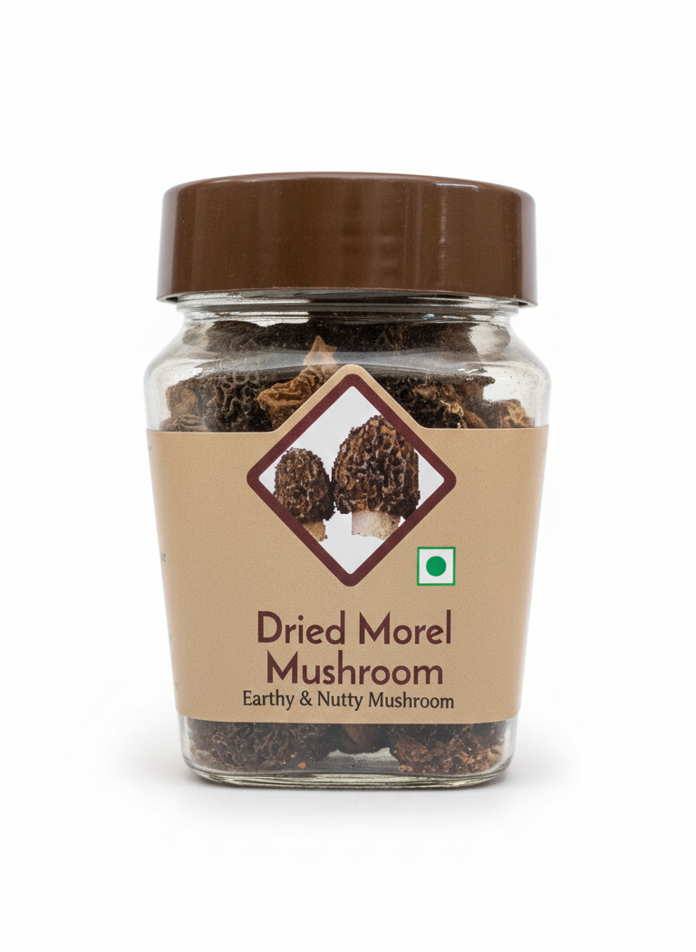 Mushrooms | Dried Morel Mushroom - Earthy &amp; Nutty Mushroom – Chenab – 25gm