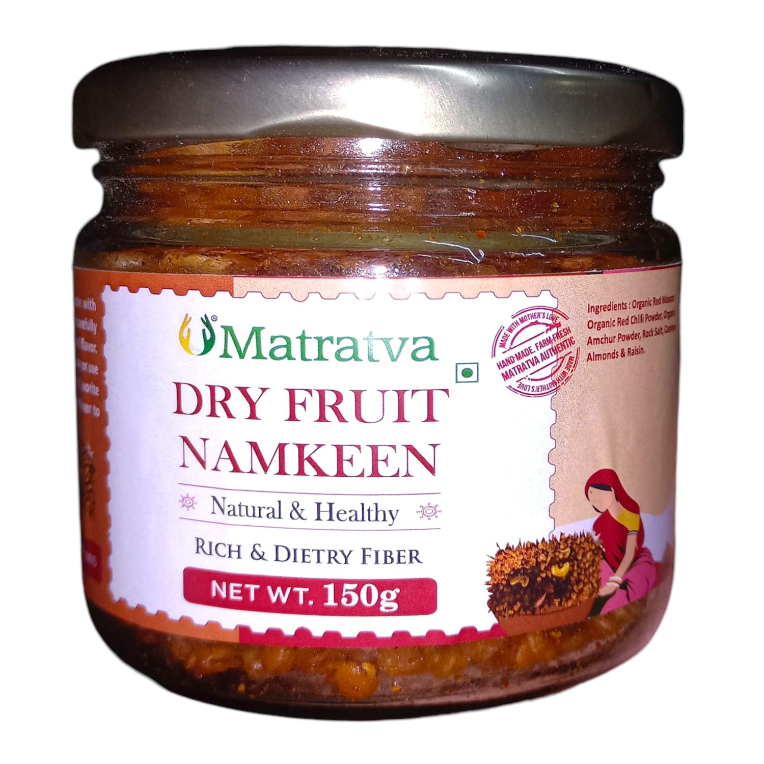 Namkeen | Dry Fruit Namkeen - Natural &amp; Healthy - High In Dietry Fiber - Matratva - 150gm