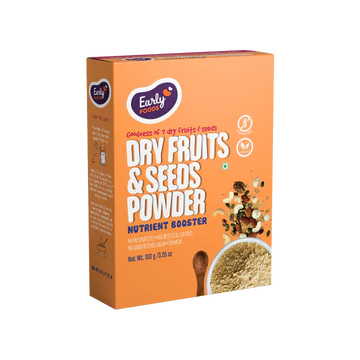 Dry Fruits &amp; Seeds Powder | Organic Dry Fruit &amp; Seeds Powder Blend of 7 Indian Super Foods – Vegan, Gluten Free, No Preservatives, No Artificial Flavours &amp; No Added Sugar – Early Foods – 100gm