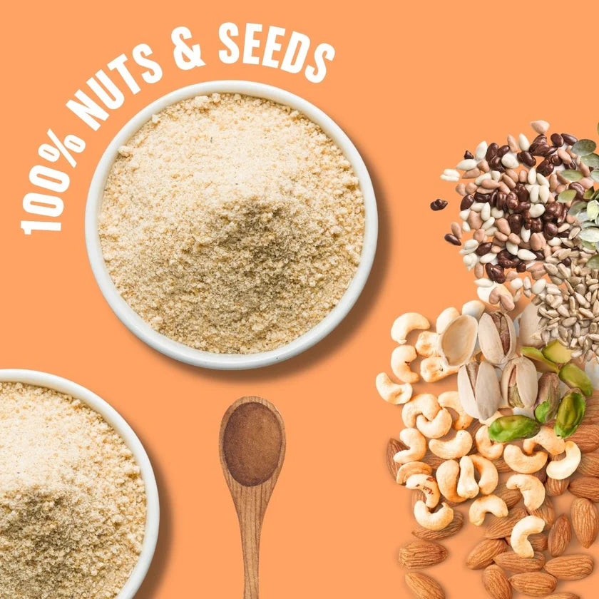 Dry Fruits &amp; Seeds Powder | Organic Dry Fruit &amp; Seeds Powder Blend of 7 Indian Super Foods – Vegan, Gluten Free, No Preservatives, No Artificial Flavours &amp; No Added Sugar – Early Foods – 100gm