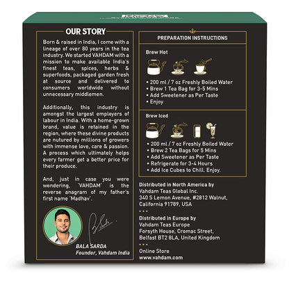 Earl Grey Black Tea – Vahdam – 15Tea Bags