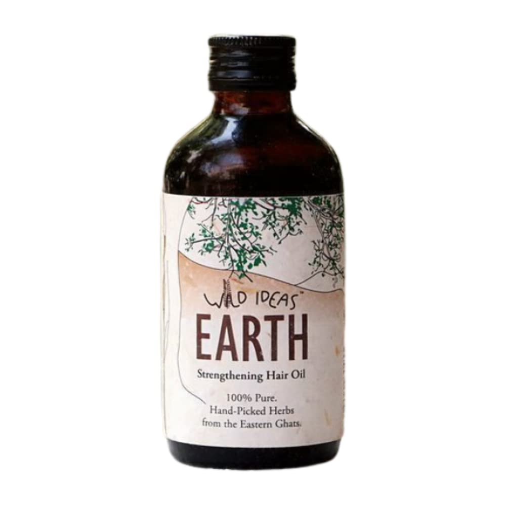 Hair Oil | Earth Strengthening Hair Oil - 100% Pure - Hand Picked Herbs From The Eastern Ghats - Wild Ideas - 200ml