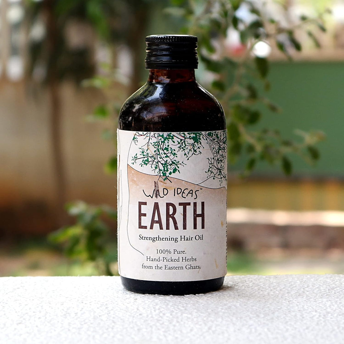 Hair Oil | Earth Strengthening Hair Oil - 100% Pure - Hand Picked Herbs From The Eastern Ghats - Wild Ideas - 200ml
