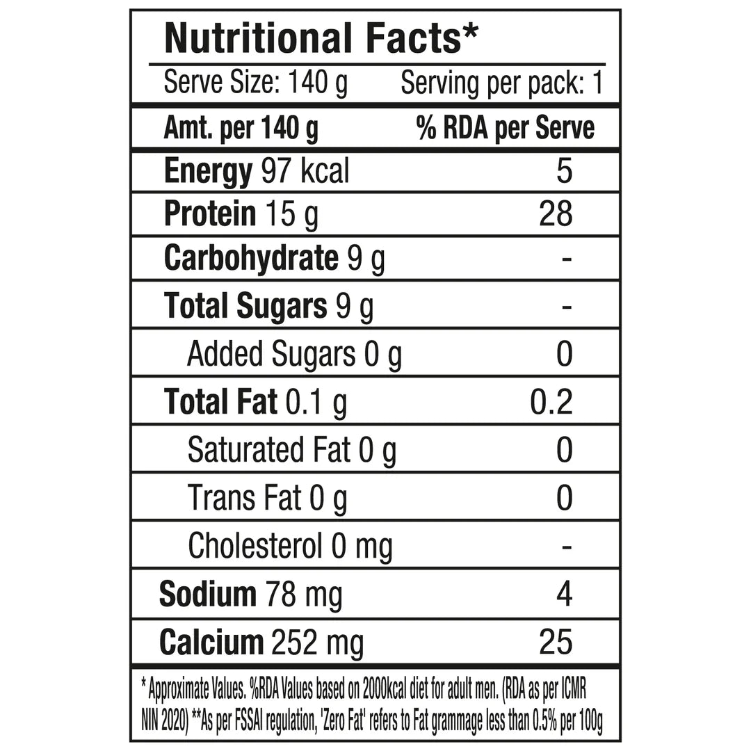 Yogurt | Greek Yogurt - Strawberry - 15g Protein - No Added Preservatives ,Zero Fat &amp; No Added Sugar - Epigamia - 140gm