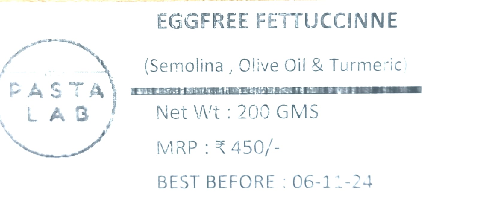 Pasta | Eggfree Fettuccine Pasta - No Refined Flour - Our Pasta Lab – 200gm