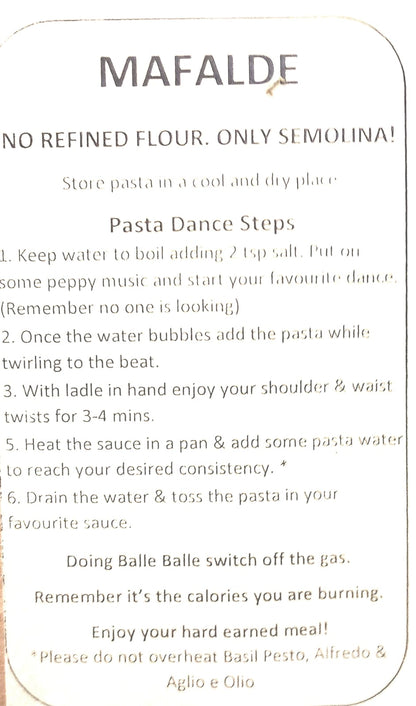 Pasta | Eggfree Mafalde Pasta - 100% Semolina - No Maida &amp;amp; No Added Preservatives - Our Pasta Lab – 200gm