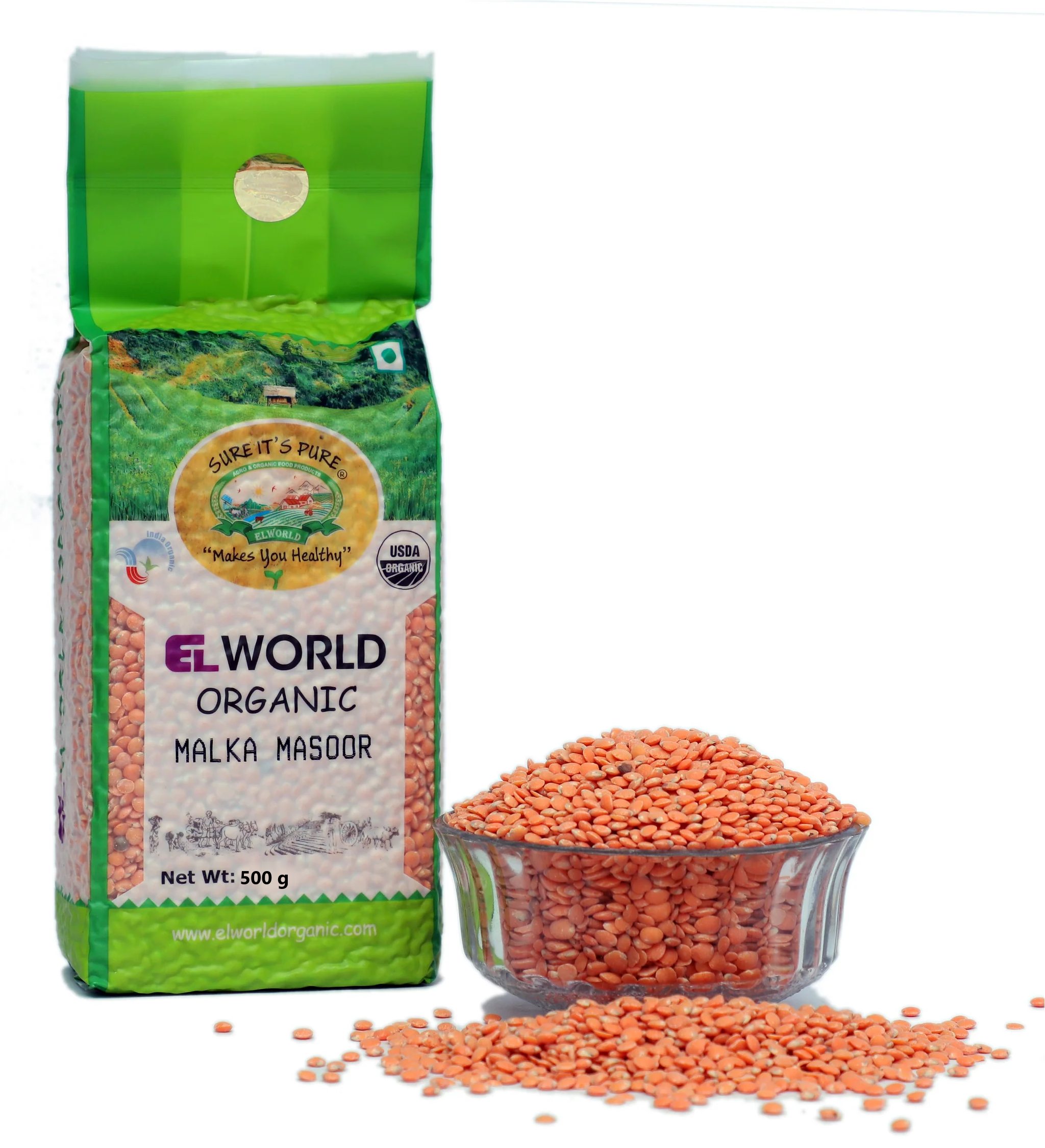 Malka Masoor – Elworld Organic – 500gm
