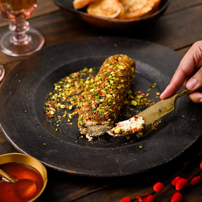 Cheese |  Truffle Fromage Cheese Log (Coated With Pistachios, Sumac, Chilli Flakes &amp; Chives)  – Farm Fresh Milk - Eleftheria Cheese - 150gm