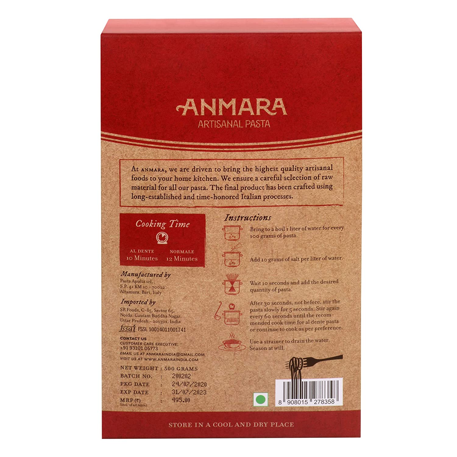 Elicoidali Pasta - Anmara - 500gm