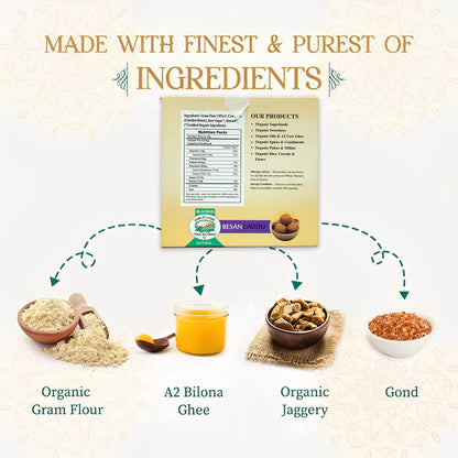 Besan Laddu – Natural - Elworld Organic – 300gm