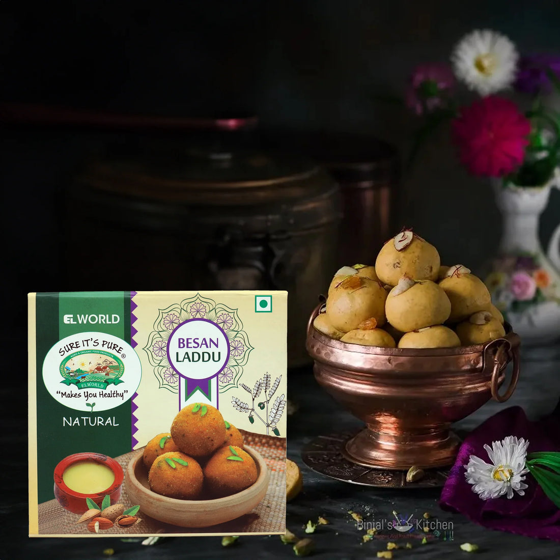 Besan Laddu – Natural - Elworld Organic – 300gm
