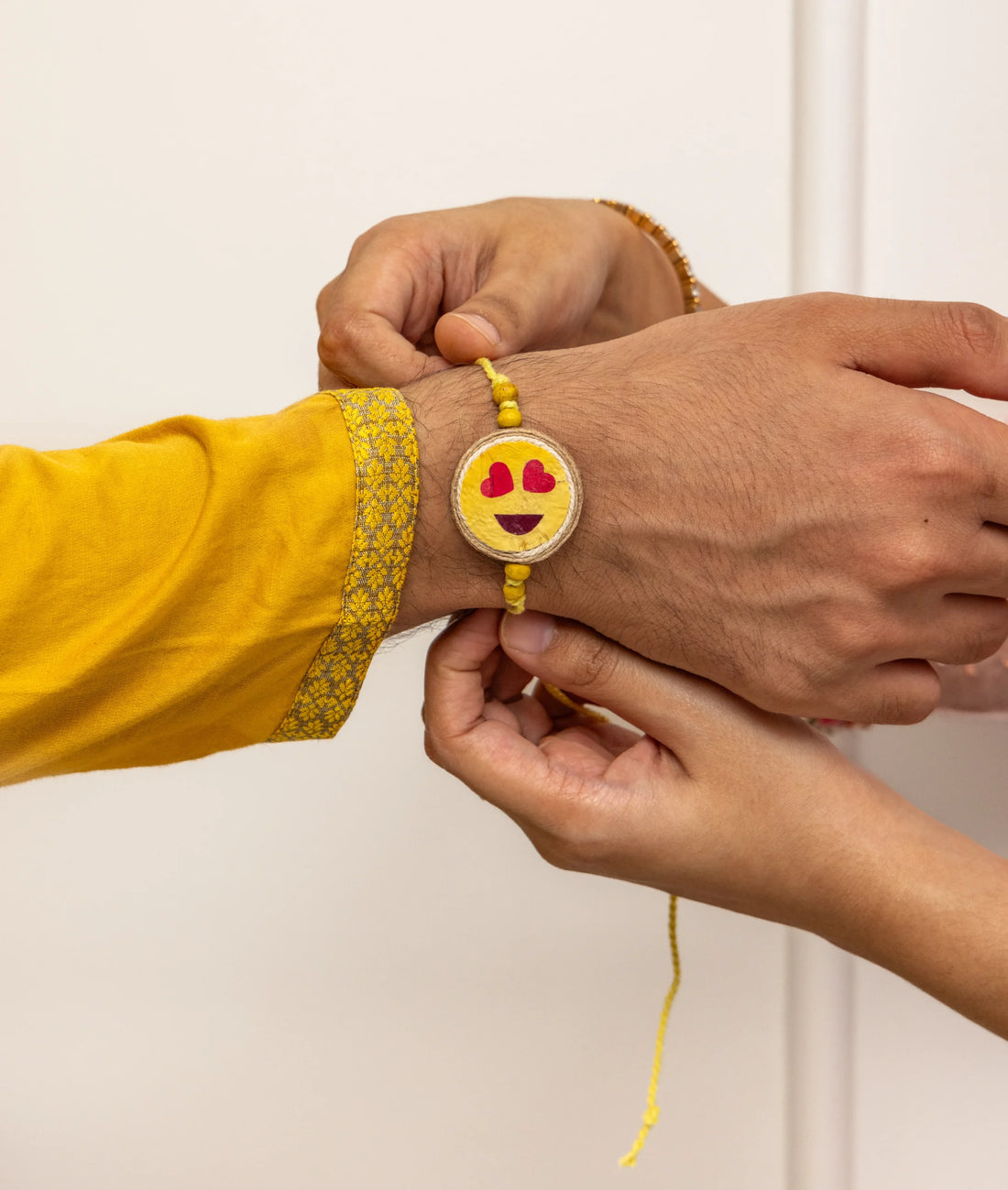 Rakhi | Emojee Rakhi (Kids Rakhi)-Made With Cotton, Jute, Wooden beads, Coconut shell – Handcrafted – Eco Friendly – Nature’s Soul - Single Piece