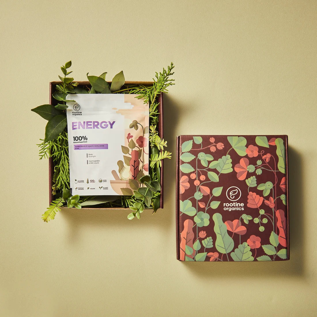 Energy | Natural Superfood (A Perfect Blend Of Organic Roots, Seeds Fruits) - Vigour & Vitality - Body Strength - Muscular Growth - Hemoglobin & Rbc Count - Natural - Vegan, Gluten Free, Non Gmo, No Added Preservatives - Rootine Organics - 50gm