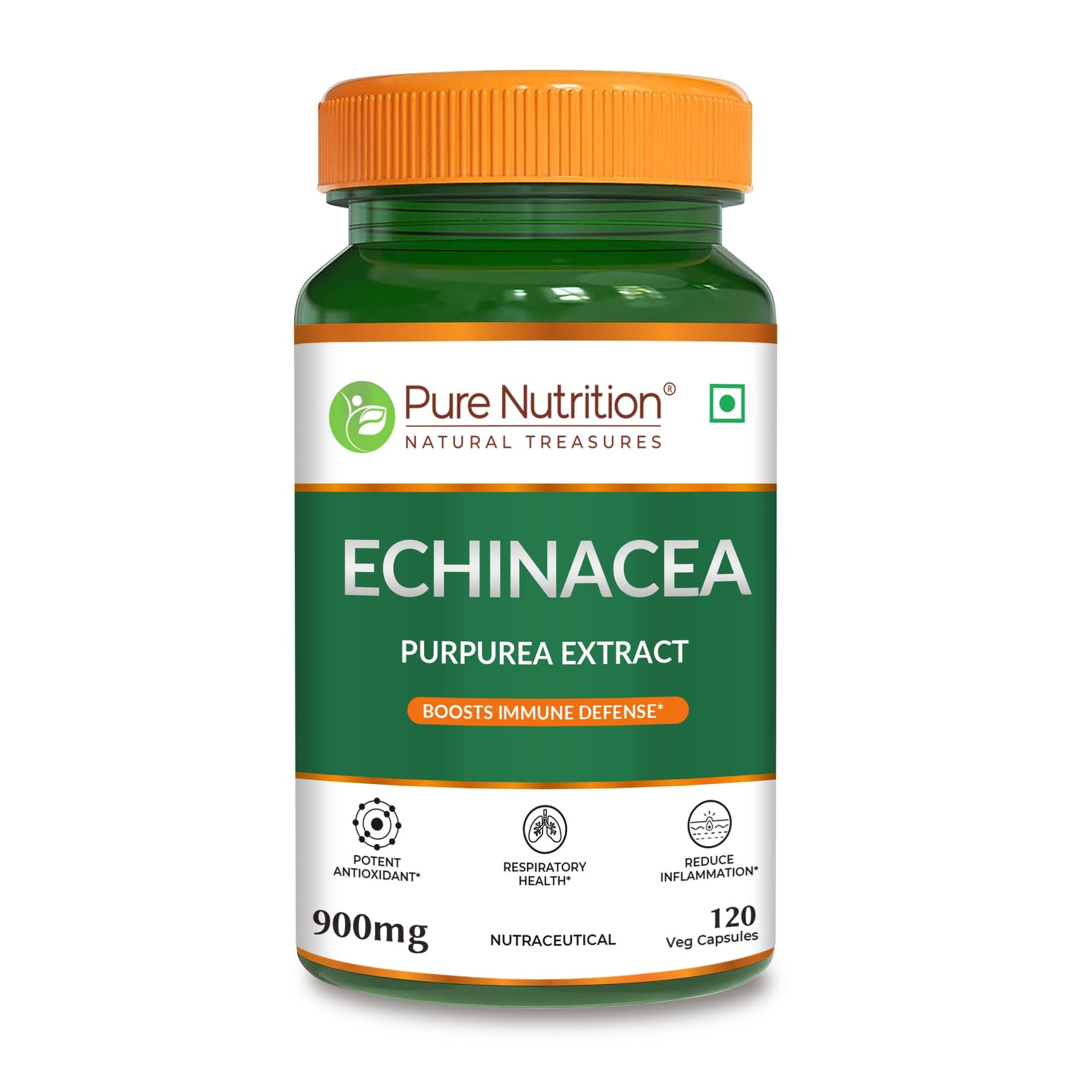 Echinacea | Purpurea Extract - Antioxidant, Immune Booster, and Anti-Inflammatory Support - Pure Nutrition - 400mg - 60 Tablets