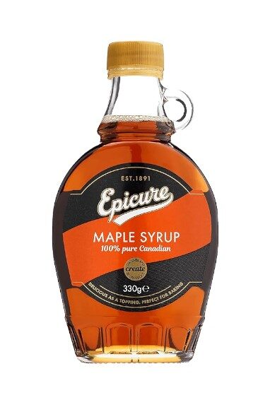 Maple Syrup | Delicious As A Topping - Perfect For Baking - 100% Pure Canadian - No Added Flavours, Colours &amp;amp; No Added Preservatives - Epicure - 330gm