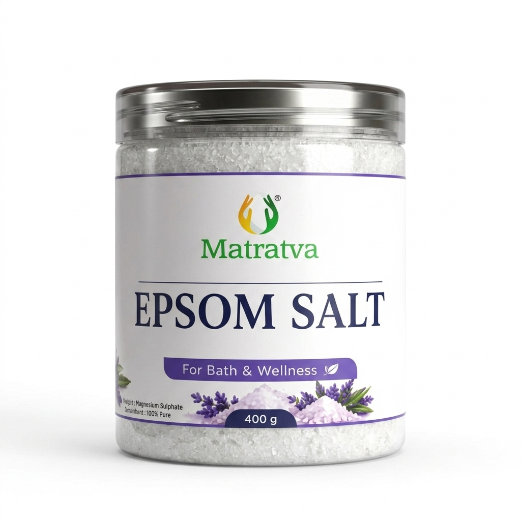 Epsom Salt (For Bath &amp; Wellness) - 100% Pure- Natural Wellness-Relax &amp; Revive – Matratva – 400gm