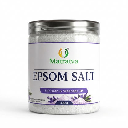 Epsom Salt (For Bath &amp; Wellness) - 100% Pure- Natural Wellness-Relax &amp; Revive – Matratva – 400gm