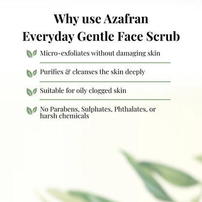 Everyday Gentle Face Scrub - Azafran Organics - 50gm