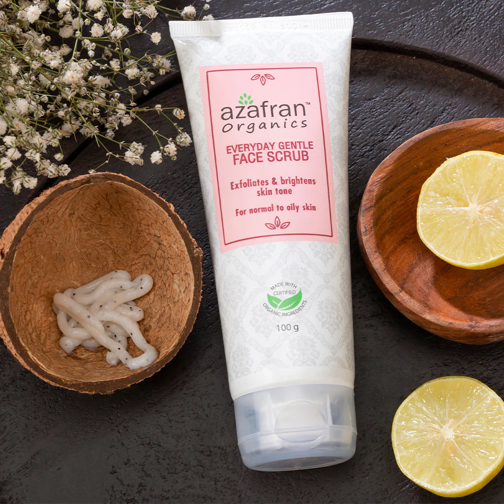 Everyday Gentle Face Scrub - Azafran Organics - 50gm