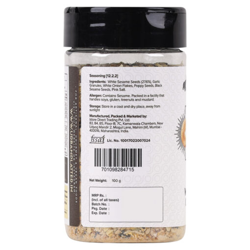 Seasoning | Everything Bagel Seasoning (With Sesame, Onion, Garlic &amp;amp; Sea Salt) - Shake, Sprinkle &amp;amp; Savour - Urban Platter - 100gm
