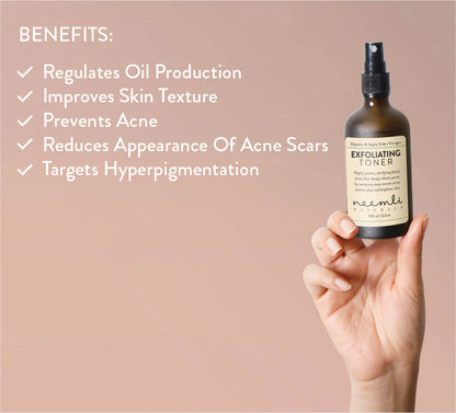 Glycolic Acid &amp;amp; Apple Cider Vinegar Exfoliating Toner - Neemli Naturals - 100ml