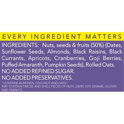 Muesli | Exotic Fruit &amp; Nut Muesli - Plant Based, Gluten Free &amp; Dairy Free - No Preservatives &amp; Artificial Colours- The Nibble Box - 500gm