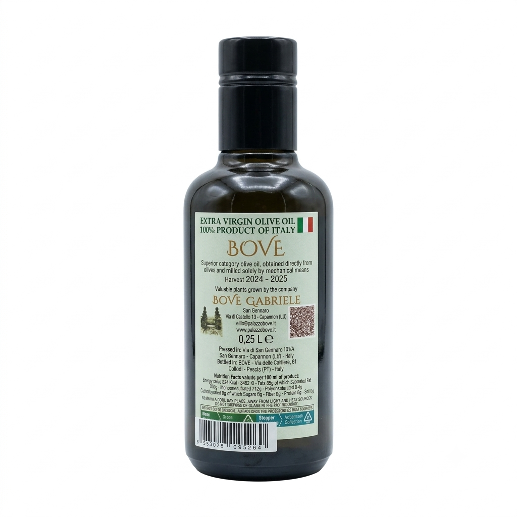 Olive Oil | Extra Virgin Olive Oil -100% Product of Italy - Bove -250ml