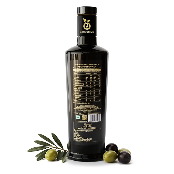 Olive Oil | Extra Virgin Olive Oil- Free From Argemone Oil - Coracao Do Vale 250ml