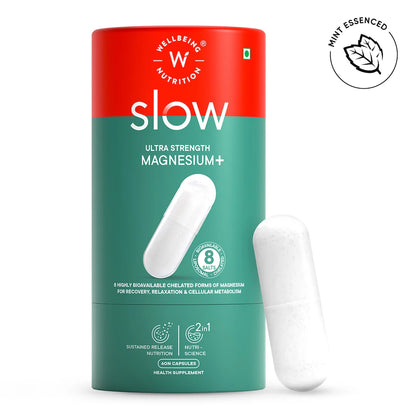 Ultra Strength Magnesium+ | Slow - Magnesium-  Improves Energy &amp; Metabolism and  Memory, Focus &amp; Attention - Wellbeing Nutrition - 60 Capsules