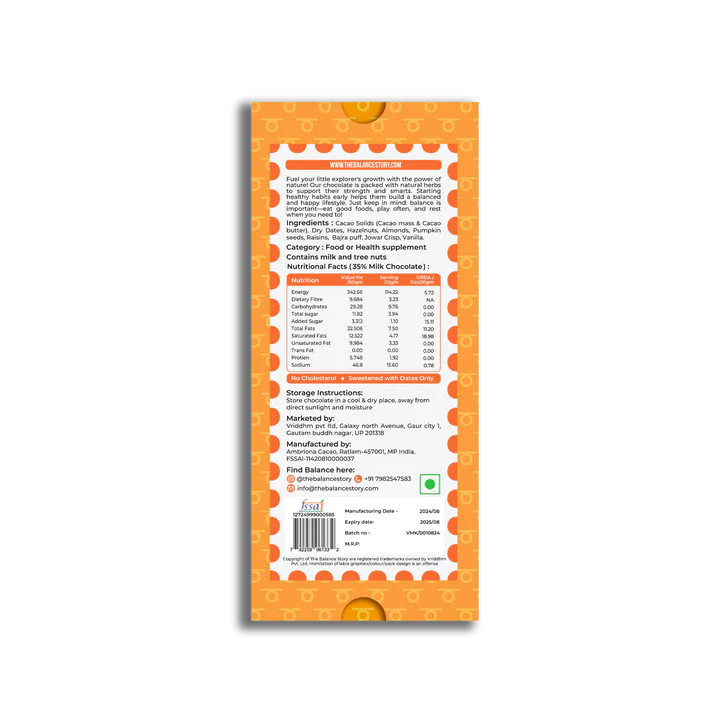 Chocolate | FOR CHAMPS – 7 Herbs Powder – Bean To Bar – Vegan, Gluten Free, No Emulsifiers, No Artificial Fillers, No Additives &amp; No Added Preservatives – The Balance Story – 60gm