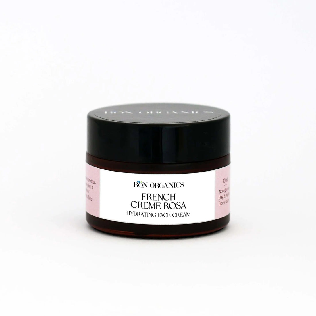 Face Cream | French Cream Rosa (Hydrating) - Blended Of Organic Oils, Butters, Waxes & Essential Oils - Handmade - Organic - No Toxic Ingredients, No Artificial Colours & Fragrances - Bon Organics - 50ml