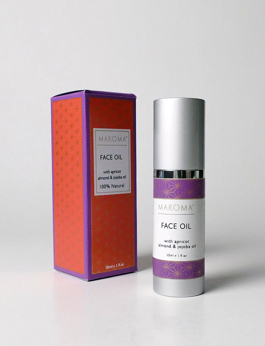 Face Oil | With Apricot Almond & Jojoba Oil - 100% Natural - No Synthetic Perfume, Color & No synthetic Perfume - Maroma - 30ml