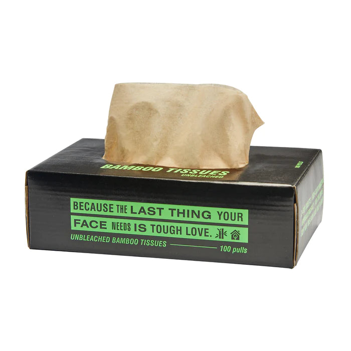 Facial Tissue | Unbleached (Bamboo Tissue) - Eco Friendly &amp; No Chemical - Beco - 2ply - 100pulls