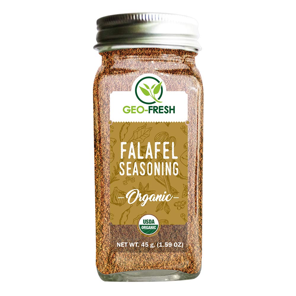 Falafel Seasoning | USDA Organic - Indian - Vegan, Gluten Free, Soy Free &amp;amp; No Artifical Colour - Geo Fresh - 45gm