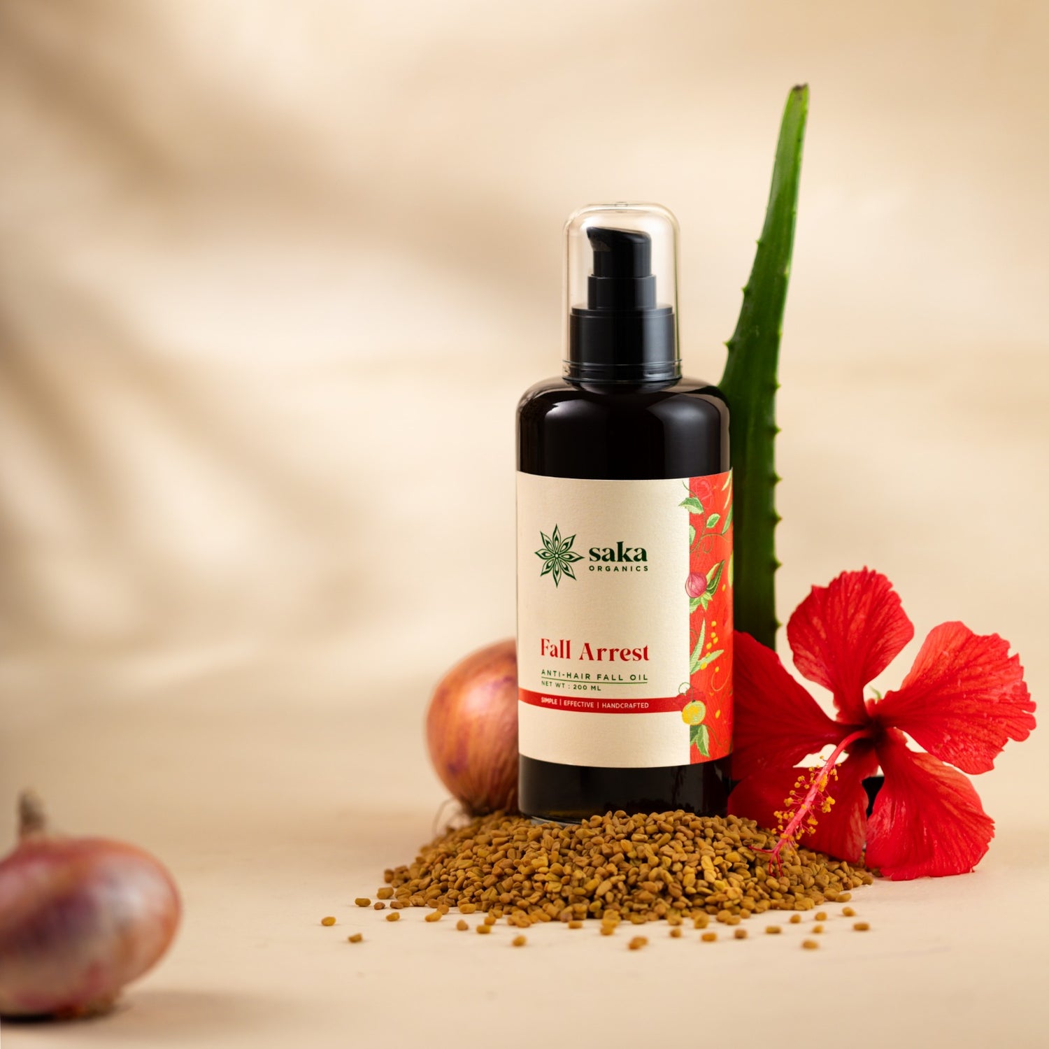 Hair Oil | Fall Arrest - Anti Hair Fall Oil - Handcrafted - Saka Organics - 100gm
