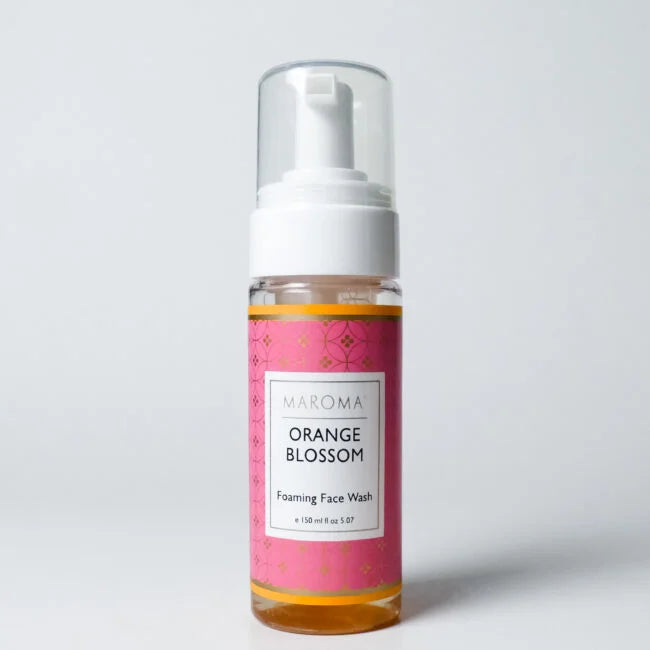 Face Wash | Orange Blossom Foaming Face Wash -100% Vegan - Gentle Cleansing, Refreshing, Balancing - No Added Preservatives - Maroma - 150ml