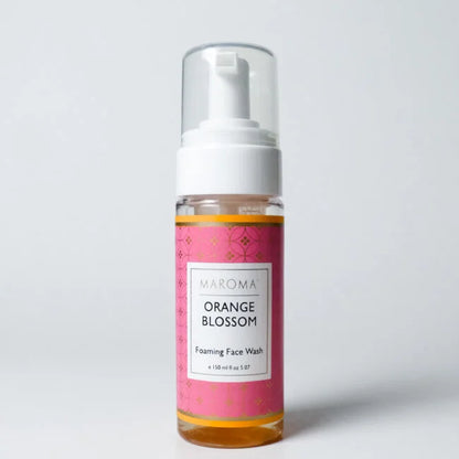 Face Wash | Orange Blossom Foaming Face Wash -100% Vegan - Gentle Cleansing, Refreshing, Balancing - No Added Preservatives - Maroma - 150ml