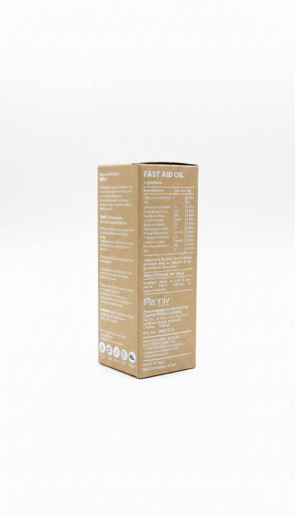 Oil| Fast Aid Oil - Antiseptic Oil for healing Cuts &amp; Wounds- Vegan, Cruelty Free  – Aids Recovery From Bedsore , Treats Bruises -Free Sulphate, Silicone &amp; Heavy Metal– Nivarana– 50ml