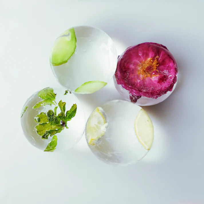 Ice | Feeling Fancy Moon Balls Party Ice - Maxium Chilling, Minimum Dilution- Ice For Human Consumption- Precision Cut- Pure Hygienic, Slow Melting- Ice Please -500gm - Set of 6 Moon Ball Ice