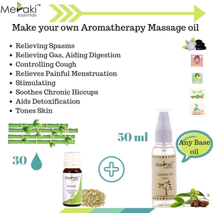 Fennel Essential Oil (Foeniculum Vulgare) - Natural - Indian - Meraki Essentials – 10ml