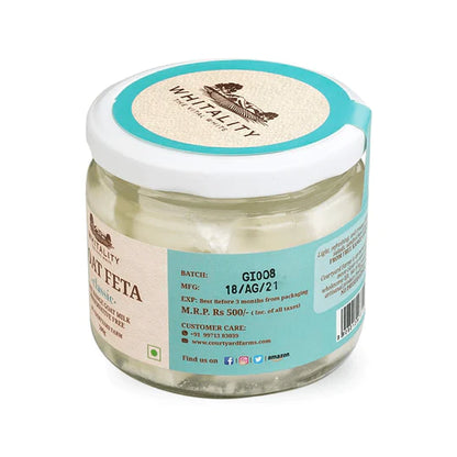 Feta Cheese | Goat Feta (Free Range Milk) - Natural - Indian - Pasteurized - Gluten Free - Whitality - 200gm