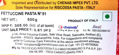 Pasta | Fettuccine Nest Shape Pasta - No Additives, Non GMO,&amp; No colorant &amp; No Preservatives- Riscossa - 500g